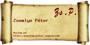 Zsemlye Péter névjegykártya